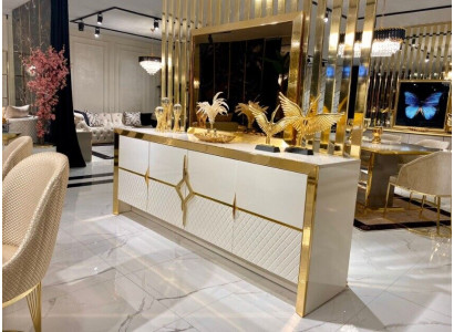 Sideboard TV cabinet Living room Design Shelf Wood Shelves Lowboard Italy White tv Stand