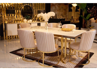 Luxury Dining table Dining room Table Metal Gold Tables Dining Tables Furniture