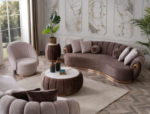 Three Seater Couch Upholstery Furniture Sofa Couches Rounded Drop Shape