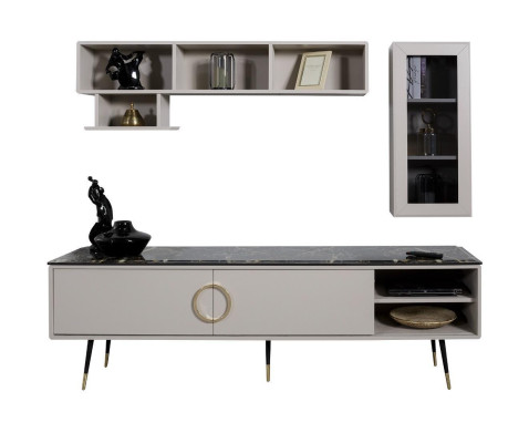 Complete e dining set 7 pieces. Dining room Sideboard Set Modern Table 4x Chairs TV cabinet