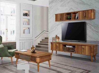 tv Wall Wood Style Modern Shelf Living room Furniture Wardrobe new modern Wall unit new