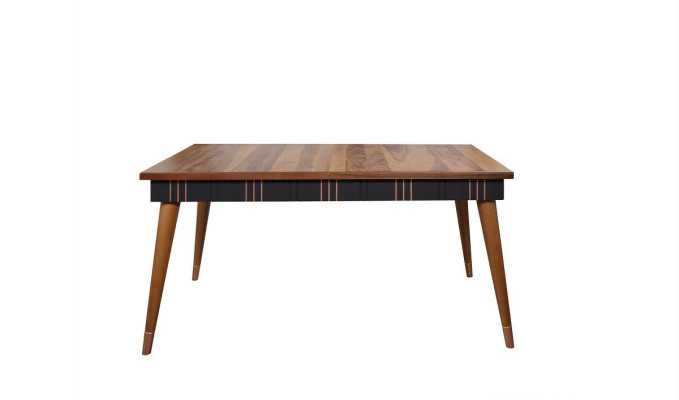 Table Dining room Suite Dining table Chair Set 5pcs. Textile Wood Leaning Chairs Furniture