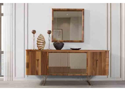 Sideboards Wood Wardrobe Furniture Chests of drawers Brown new Sideboard with Mirror Sideboard