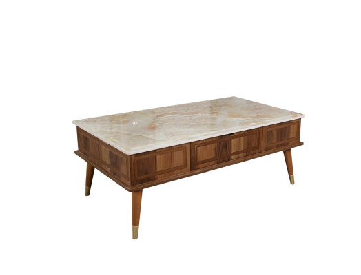 Design Coffee table Living room Stone effect Table Side table Tables 160x68cm
