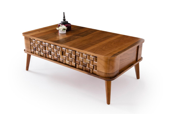 Design Coffee table Tables Rectangular Wood Living room Table Modern Furniture Luxury