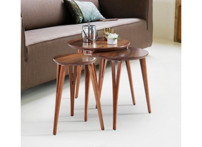 Wooden tables side tables set side table table coffee table flower stand 3 pieces.