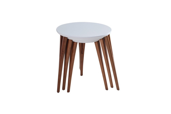 Side tables flower stand wooden tables set table coffee table side table 3 pieces.