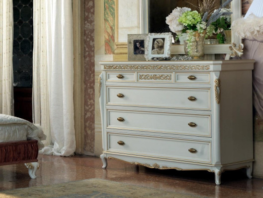 Design Bedroom 5 pcs Complete Set Bed Bedside table Chest of drawers Italian sets