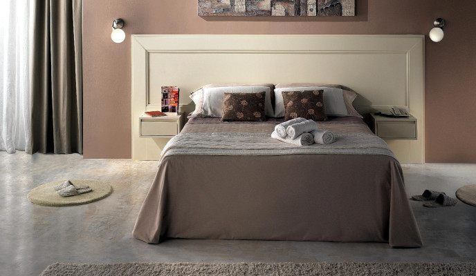 Design modern luxury furniture 4 pieces. Set Hotel Furnishings 2x Beds + Bedside table