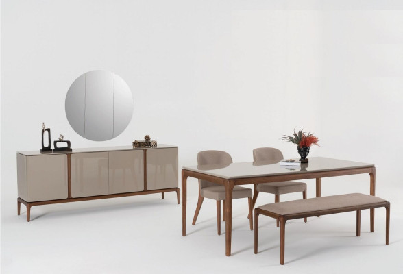Living room Sideboard Wood beige Style Modern Sideboard Wardrobe xxl