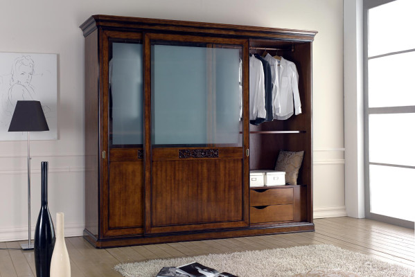 Sliding Doors Wardrobe Furniture Furnishings Wood Italian Bedroom Cabinets