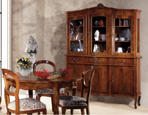 Sideboard Display case Sideboard Glass Cabinet Schrnak Wood Massive Furniture Italy Glass