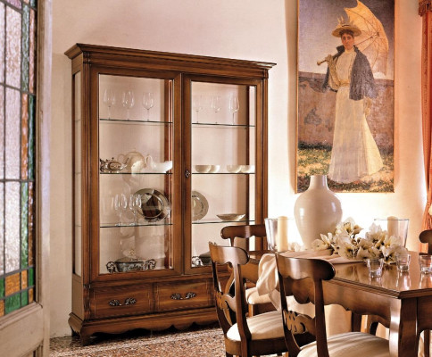 Classic Shelves Cabinets Furnishings Display case xxl Glass cabinet Sideboard Furniture