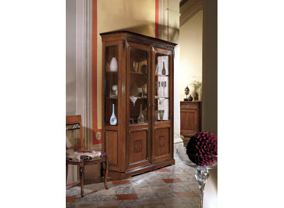 Furniture Large Wood Brown Display Case Luxury Display Cabinet Design Furniture Italian