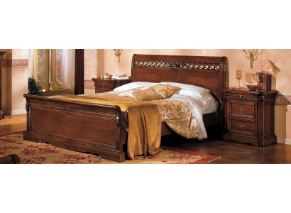 Bedside table Solid Wood Wardrobe Furniture Bed Double Furniture Bedroom Italy 3pcs