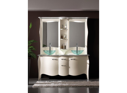 Classic r Washbasin Double Washbasin Wood Undersink Cabinet Stand Mirror