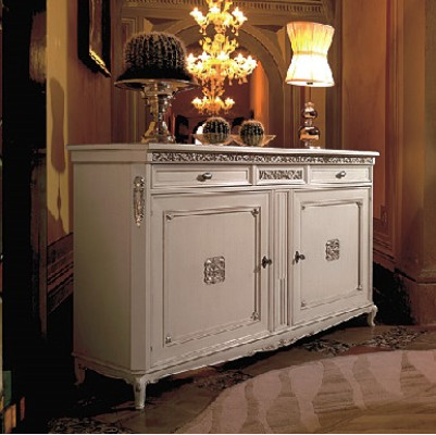 Classic Antique Style Chest of drawers Sideboard Chests of drawers Wood Wardrobe Sideboard White new