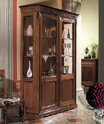 Display case Wood Luxury Cabinets Classic Sideboard Design Furniture Italian Brown