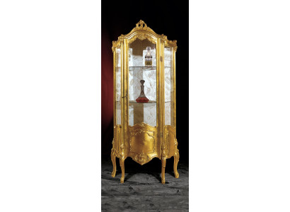 Golden Wood Display case Wardrobe Glass Cabinets Shelf Showcases Italian Furniture new