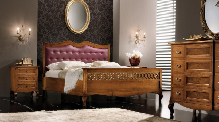 Bedroom Bed Bedside table Double bed Upholstery Beds Set Group Suite 3pcs.