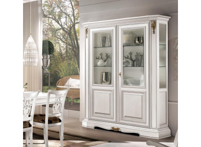 Showcases Living room White Cabinets Sideboard White bright Display case Wardrobe Classic
