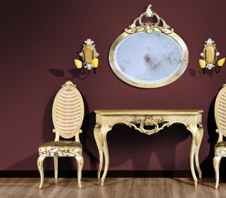 Consoles Table Chest of drawers with Mirror Luxury Class Furniture Set Style Modern 2-piece. new