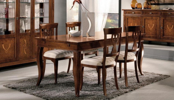 Deceptively real imitation wood dining table: modern design and luxury for your dining room