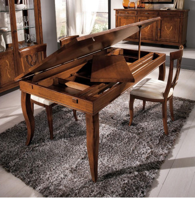 Deceptively real imitation wood dining table: modern design and luxury for your dining room