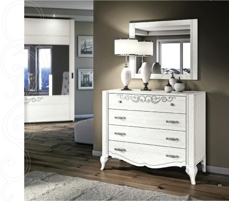 Luxury set 2 pieces. Chest of drawers Mirror Group Wood Console Chests of drawers Wardrobe Modern new