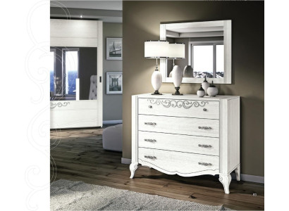 Luxury set 2 pieces. Chest of drawers Mirror Group Wood Console Chests of drawers Wardrobe Modern new