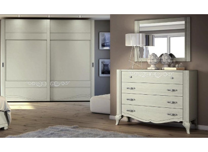 Chest of drawers Mirror Wardrobe Chests of drawers Shelf Console Furniture Wooden Cabinet Italy Set 2pcs.
