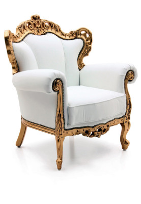 Design Luxury Classic Modern Lehn Textile Armchair 1 Seater Sofa Upholstery Sofas