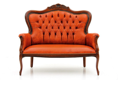 Art déco Two-seater new Sofa 2 Seater Design Sofas Upholstery Couches Textile Relax