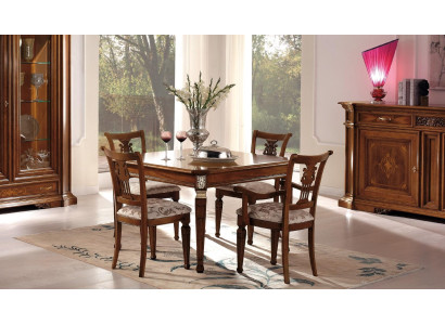 Set 4x Chair Chairs Armchair Dining room Suite Wood Modern Group Armchair Furniture