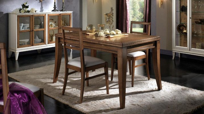 Dining table Natural wood Retro Style Dining room Living room Dining tables Tables Table Furniture