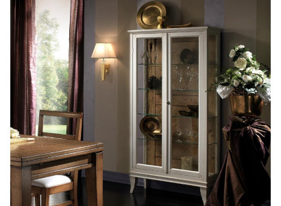 Retro Style Glass Dining room cabinet Glass table Wardrobe Display case Living room Showcases