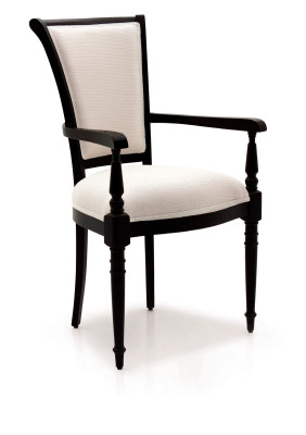 Dining room Wood Chairs Upholstery with Armrest Lehn Chair Brown Design Living room