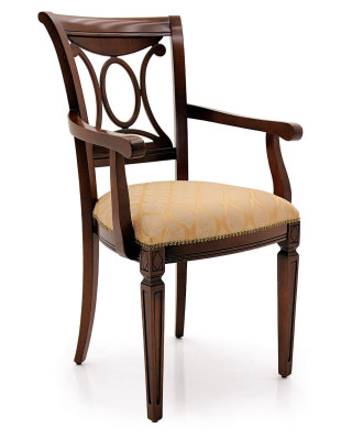 Design Upholstery Chair Seat Office Dining room Wood Chair with Armrest Classic new