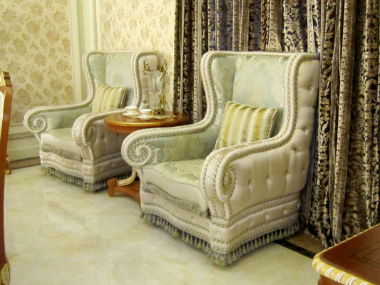 Wing Chair Armchair Classic r Baroque Rococo Deco Antique Style Sofa TV