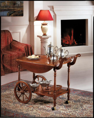 Serving table table side table luxury class real wood antique style baroque rococo