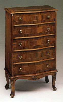 Modern chest of drawers in brown - 5 drawers bedroom wardrobe versatile new