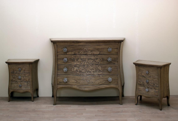 Bedside table night cabinet side cabinet Chest of drawers night cabinet Wardrobe Baroque