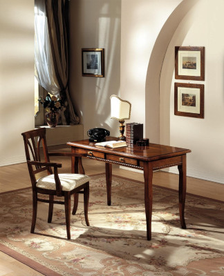 Desk Secretary Italian Furniture Table Chair Set Office 2pcs Furnishings