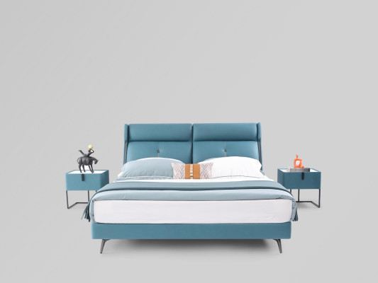 Beds Double Hotel Sleep Room Wood new 180x200cm Bed Upholstery Design