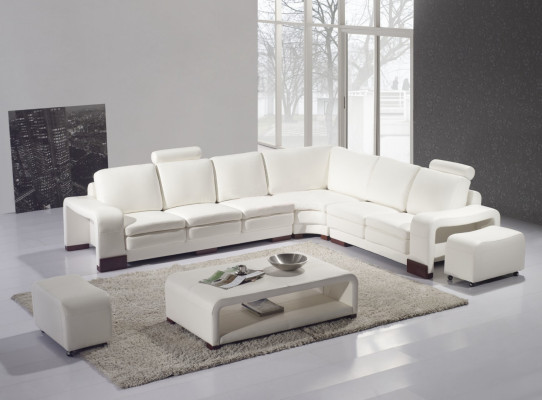 Complete e Sofa Couch Modern Suite Corner sofa + Stool + Coffee table