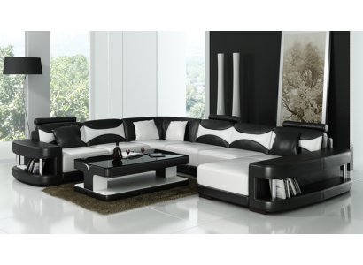 Luxury Corner sofa Sofa Upholstery Couch Living landscape U-shape - Leather sofas