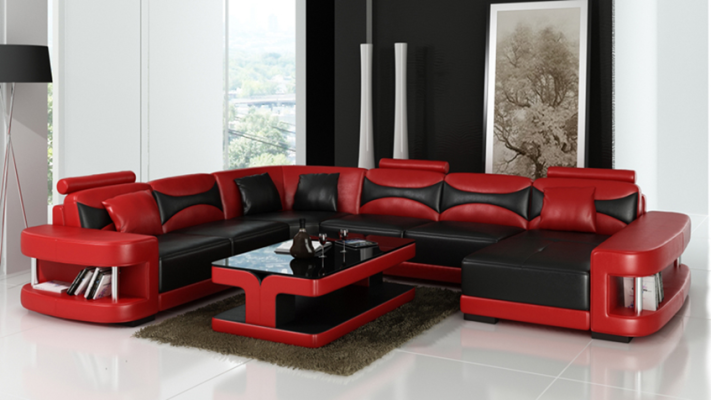 Luxury Corner sofa Sofa Upholstery Couch Living landscape U-shape - Leather sofas