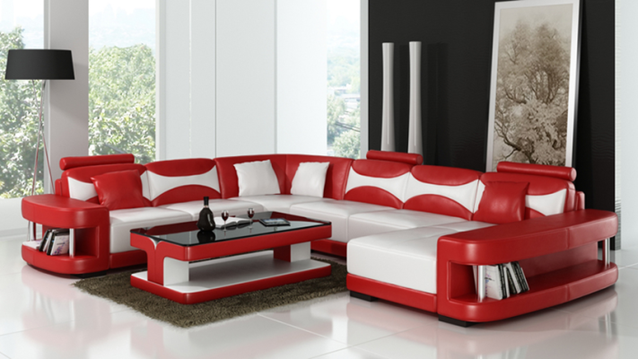 Luxury Corner sofa Sofa Upholstery Couch Living landscape U-shape - Leather sofas