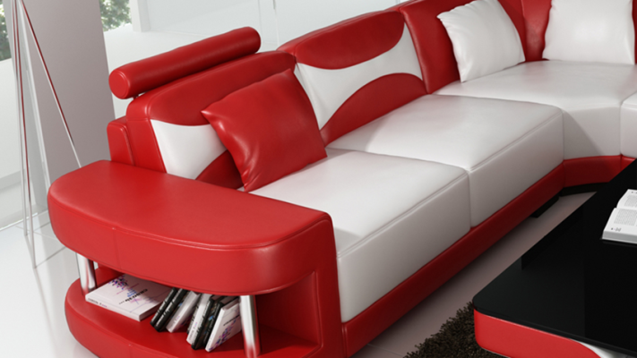 Luxury Corner sofa Sofa Upholstery Couch Living landscape U-shape - Leather sofas