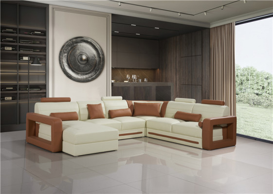 Designer Couch U-shape Corner sofa Upholstery Couch Leather Sets Living landscape new